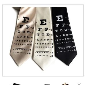 Eye chart neck tie